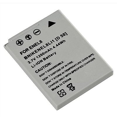 Insten 209574 3.7 V Rechargeable Li ion Battery For Nikon EN EL8 Gray