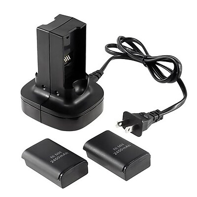 Insten 393219 Dual Battery Charging Station For Microsoft Xbox 360 Black