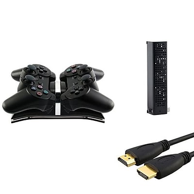 Insten 384166 3 Piece Game Cable Bundle For Sony PS3 Controller