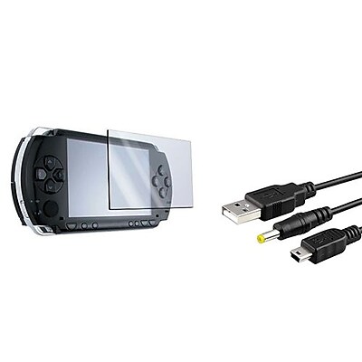 Insten 509435 2 Piece Game Cable Bundle For Sony PSP 1000 2000 3000 PSP