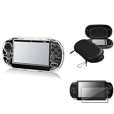 Insten 547844 3 Piece Game Case Bundle For Sony PlayStation Vita Vita 2000