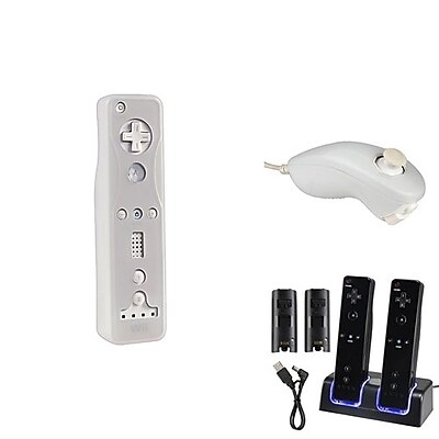 Insten 861102 3 Piece Game Case Bundle For Nintendo Wii Wii U Remote Controller Nunchuk