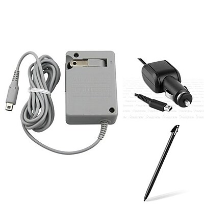 Insten 873537 3 Piece Game Car Charger Bundle For Nintendo DSi DSi LL XL 2DS 3DS