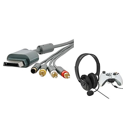 Insten 1034341 2 Piece Game Cable Bundle For Microsoft Xbox 360