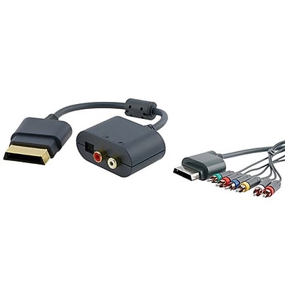 Insten 1034873 2 Piece Game Cable Bundle For Microsoft Xbox 360 Slim