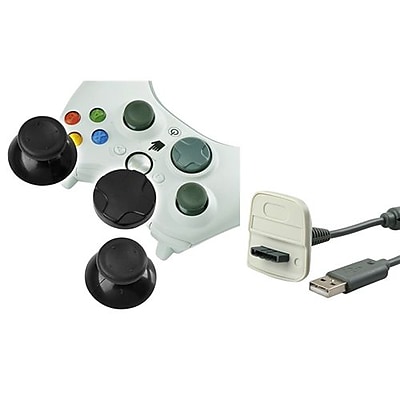 Insten 1034906 2 Piece Game Cable Bundle For Microsoft Xbox 360 Wireless Controller