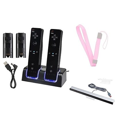 Insten 1038509 4 Piece Game Hand Strap Bundle For Wii Remote Control Nintendo Wii DS DS Lite