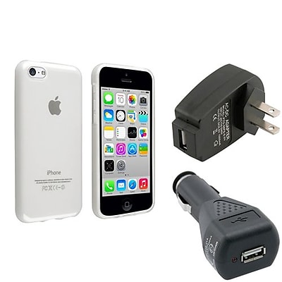 Insten 1388403 3-Piece iPhone Car Charger Bundle For Apple iPhone 5C