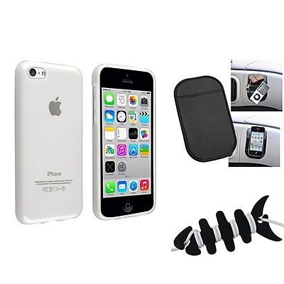 Insten 1388446 3-Piece iPhone Headset Smart Wrap Bundle For Apple iPhone 5C