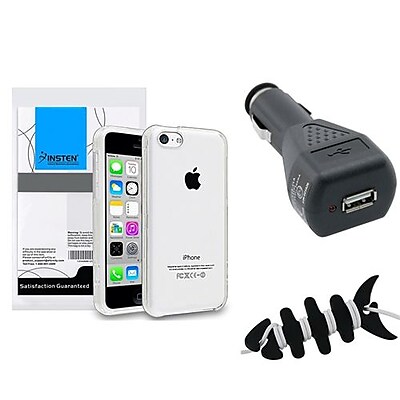Insten 1390341 3-Piece iPhone Car Charger Bundle For Apple iPhone 5C