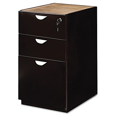 Mayline Mira Series 15 Box Box File Credenza Pedestal 3 Drawer Espresso