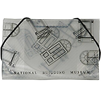 JAM Paper Plastic Business Card Case National Building Museum Design Clear Black Sold Individually 366662