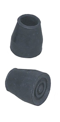 Briggs Healthcare Walker cane Replacement Tips with Metal Inserts Black