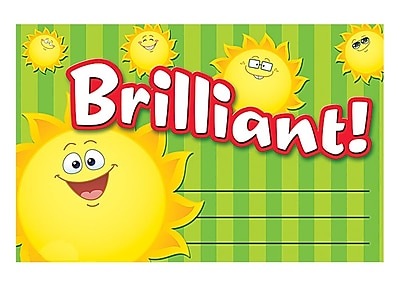 Teacher Created Resources Happy Suns Brilliant Award