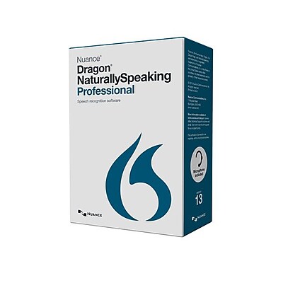 Nuance Dragon NaturallySpeaking v.13.0 Professional Wireless Software 1 User Windows DVD ROM