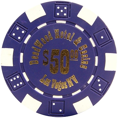 Trademark Poker 11.5g Deadwood Hotel & Casino $50 Poker Chips, Purple, 50/Set