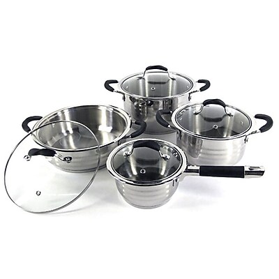 Super X Better Chef 8-Piece Jumbo Stainless Steel Cookware Set