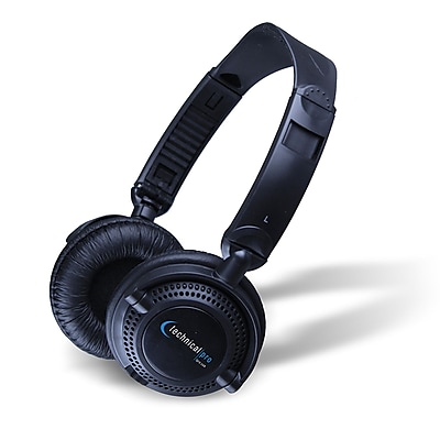 Technical Pro HP23 Swiveling Headphones With Adjustable Headband For Increased Functionality Black