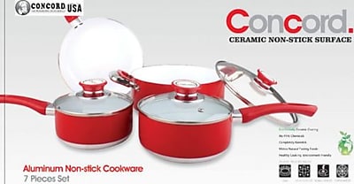 Concord 7 Piece Ceramic Non-stick Cookware Set