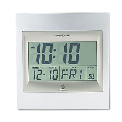 Howard Miller Radio Control Techtime Ii LCD Wall\/Table Alarm Clock