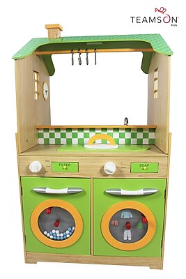 Teamson Kids Play Kitchen w/ Dual Washers Set