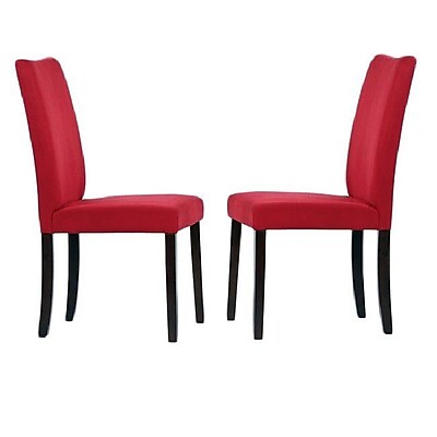 Warehouse of Tiffany Tiffany Shino Parsons Chair Set of 2 ; Red