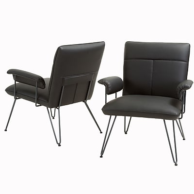 Home Loft Concepts Lewisvielle Arm Chair Set of 2 ; Black Black