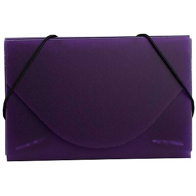 JAM Paper Plastic Business Card Case Frosted Purple Sold Individually 36328367