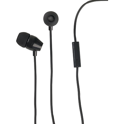 RCA In Ear Earbud With Microphone Black