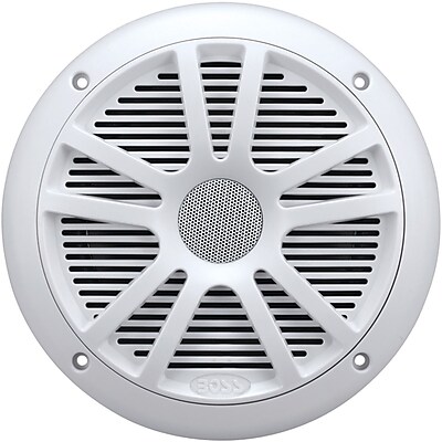 Boss MR6 6 1 2 Dual Cone Marine Full Range Speaker 180 W White