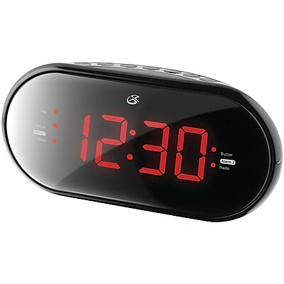GPX C253B PLL Dual Alarm Clock Radio Black