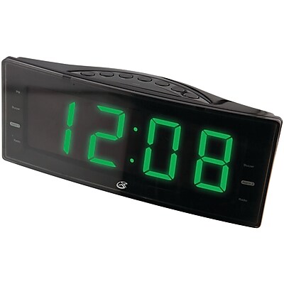 GPX C353B Digital AM FM Dual Alarm Clock Radio Black