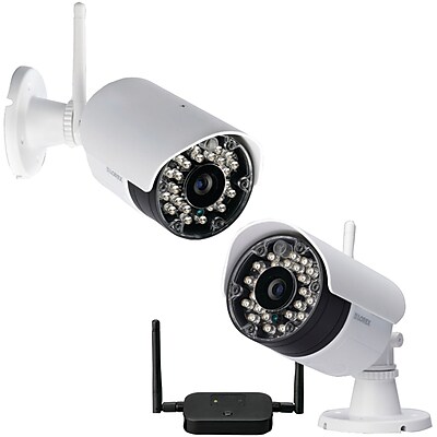 Lorex Wireless Security Cameras With Dual Receiver And Night Vision White Black