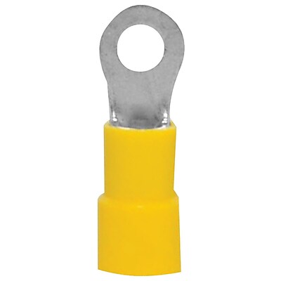 Install Bay YVRT14 12 10 Gauge Vinyl Ring Terminal 1 4 Yellow