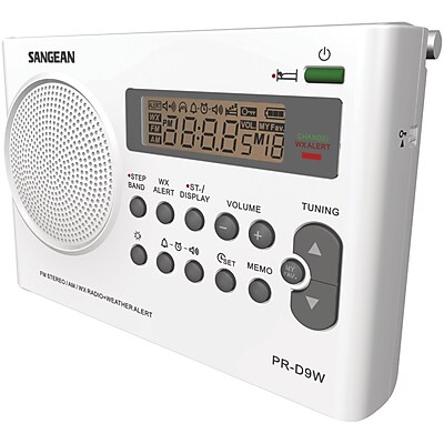 Sangean PR D9W AM FM Weather Alert Rechargeable Portable Radio