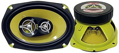 Pyle Gear PLG69.3 360 W Pair Of Three Way Speakers Yellow