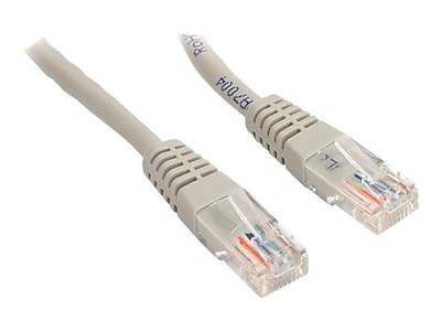 StarTech M45PATCH3GR 3ft Cat5e Gray Molded RJ45 UTP Cat 5e Patch Cable 3ft Patch Cord