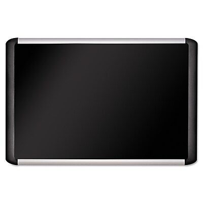 MasterVision Soft touch Bulletin Board 36 x 24 Aluminum Black MVI030301