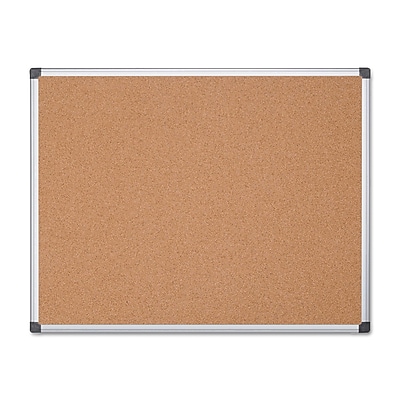 MasterVision Value Cork Bulletin Board with Aluminum Frame 48 x 72 Silver CA271170