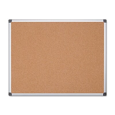 MasterVision Value Cork Bulletin Board with Aluminum Frame 48 x 72 Silver CA271170