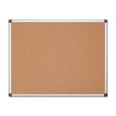 MasterVision Value Cork Bulletin Board with Aluminum Frame 48 x 72 Silver CA271170