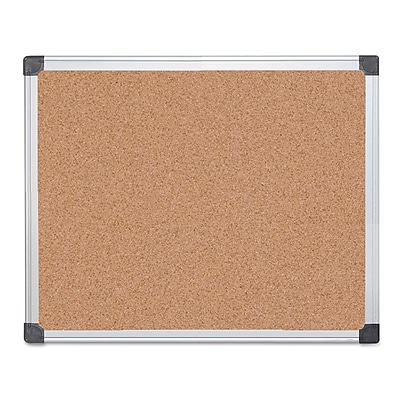 MasterVision Value Cork Bulletin Board with Aluminum Frame 24 x 36 Silver CA031170