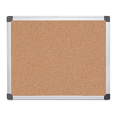 MasterVision Value Cork Bulletin Board with Aluminum Frame 24 x 36 Silver CA031170