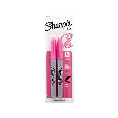 Sharpie Pink Ribbon Permanent Markers Fine Point Pink 2 pk 1741763