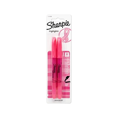 Sharpie Accent Pocket Style Highlighter with Ribbon Chisel Tip Pink 2 pk 1741909