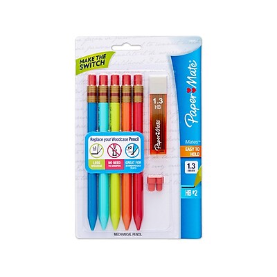 Paper Mate Mates Mechanical Pencil Starter Set Assorted 1.3 mm Lead 5 pk 1868817