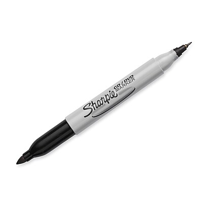 Sharpie Permanent Twin Tip Marker Fine Ultra Fine Points Black 37401