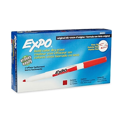Expo Dry Erase Marker Fine Point Red 12 pk 84002