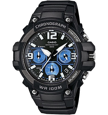 Casio Heavy Duty Chronograph Analog Watch Black MCW100H 1A2V