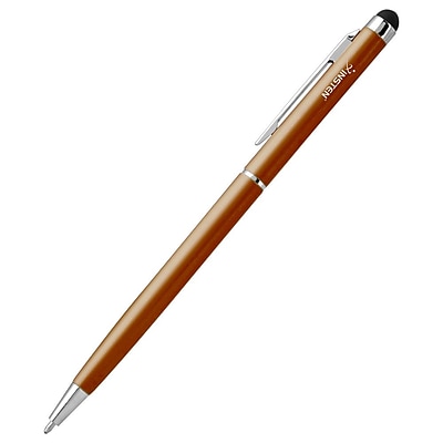 Insten Universal 2 in 1 Capacitive Stylus with Ball Point Pen Orange